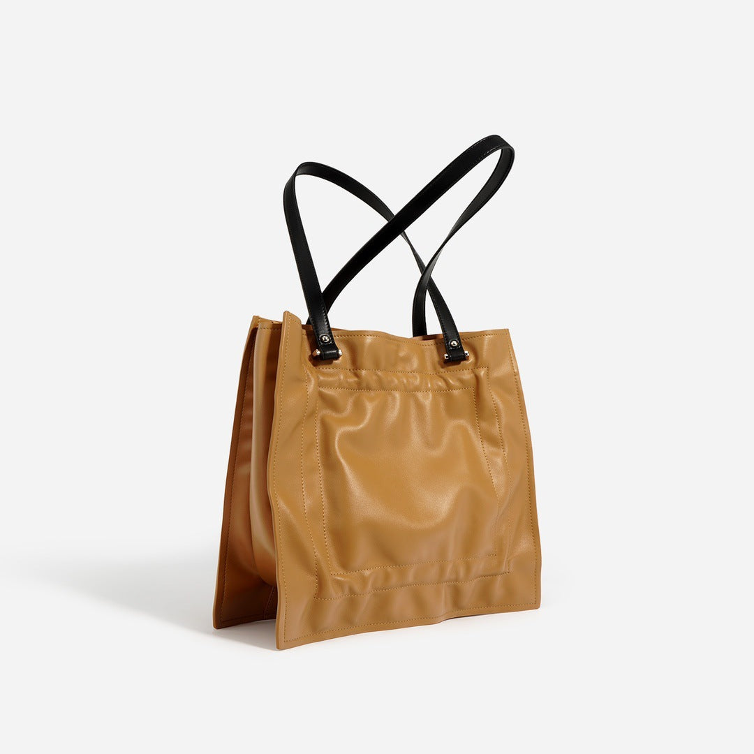 2023 new design leather shopping bag