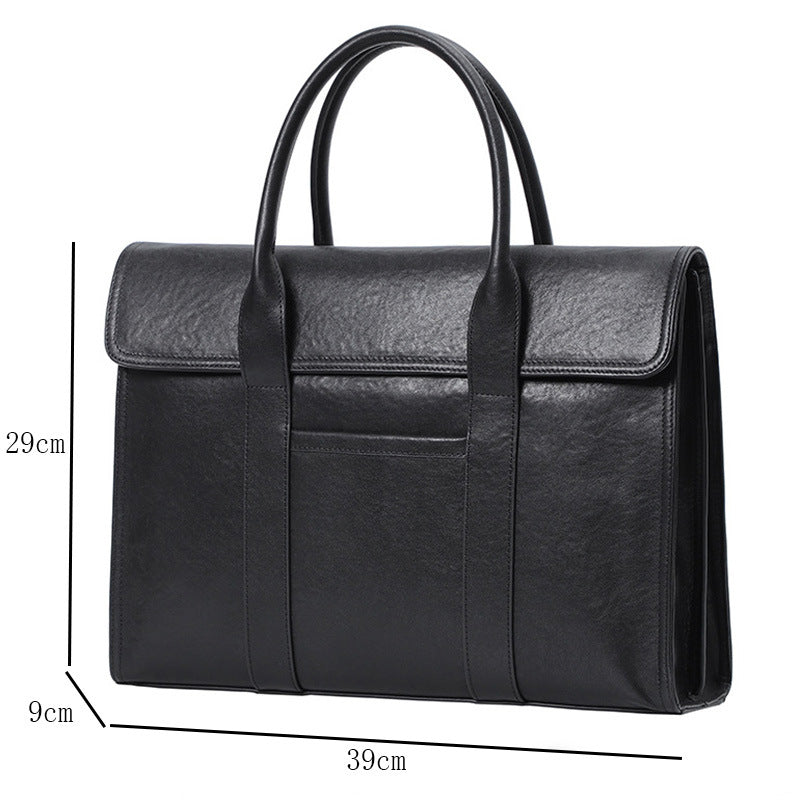 Male cow leather briefcase