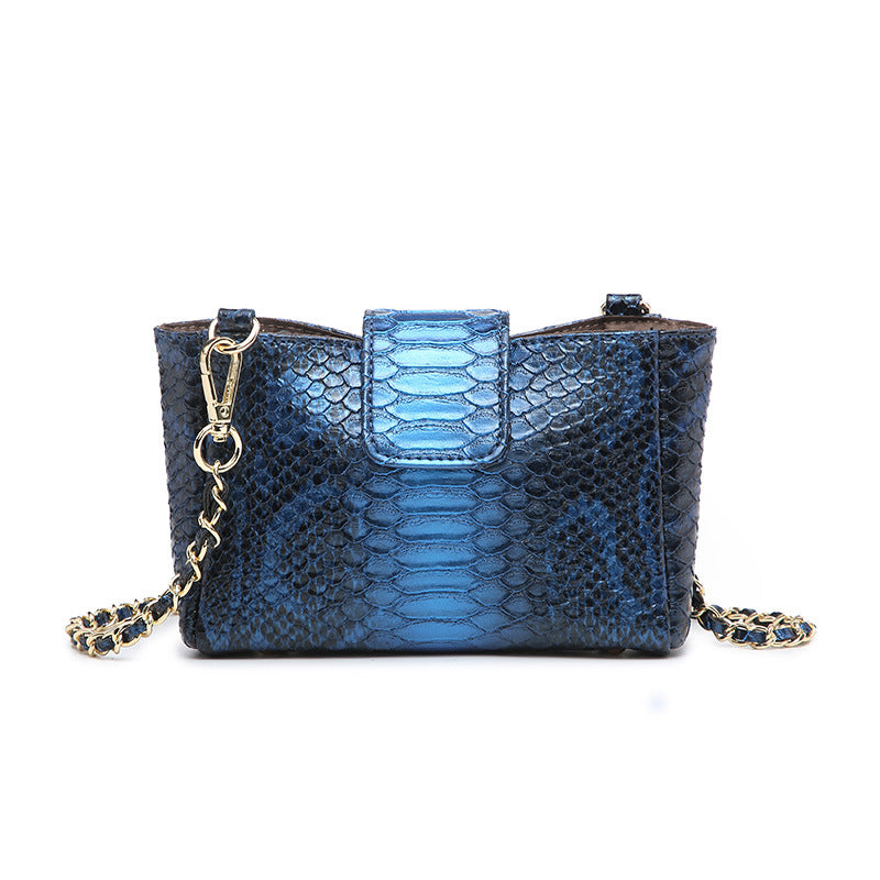 Factory wholesale snake-grain chain bag