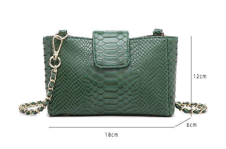 Factory wholesale snake-grain chain bag