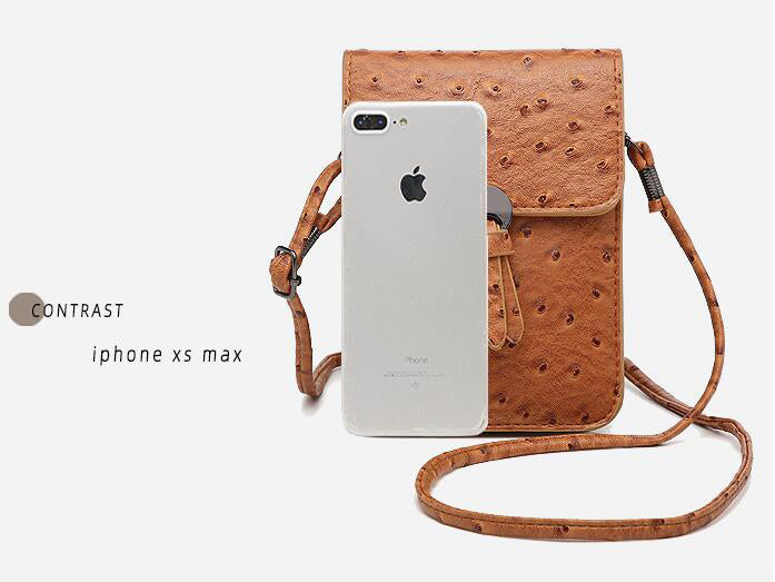 Factory wholesale vegan leather cellphone bag