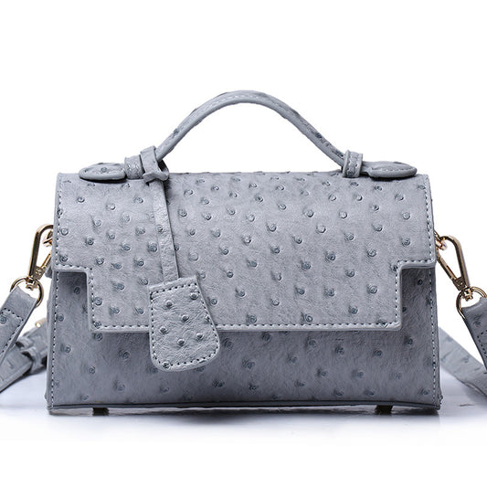 Fashion design ostrich-grained square bag for ladies