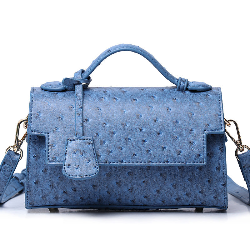 Fashion design ostrich-grained square bag for ladies