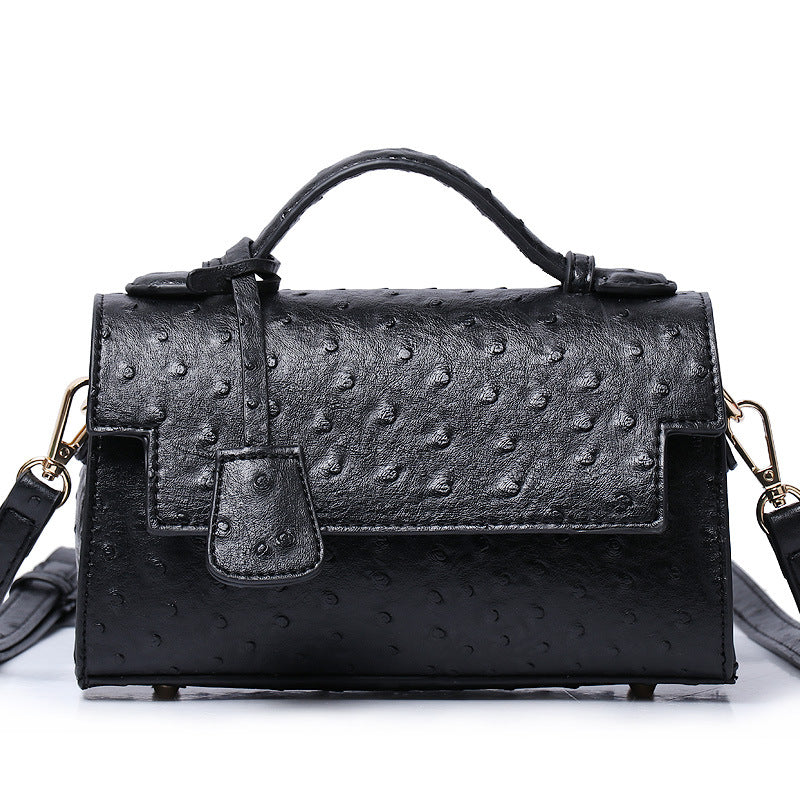 Fashion design ostrich-grained square bag for ladies