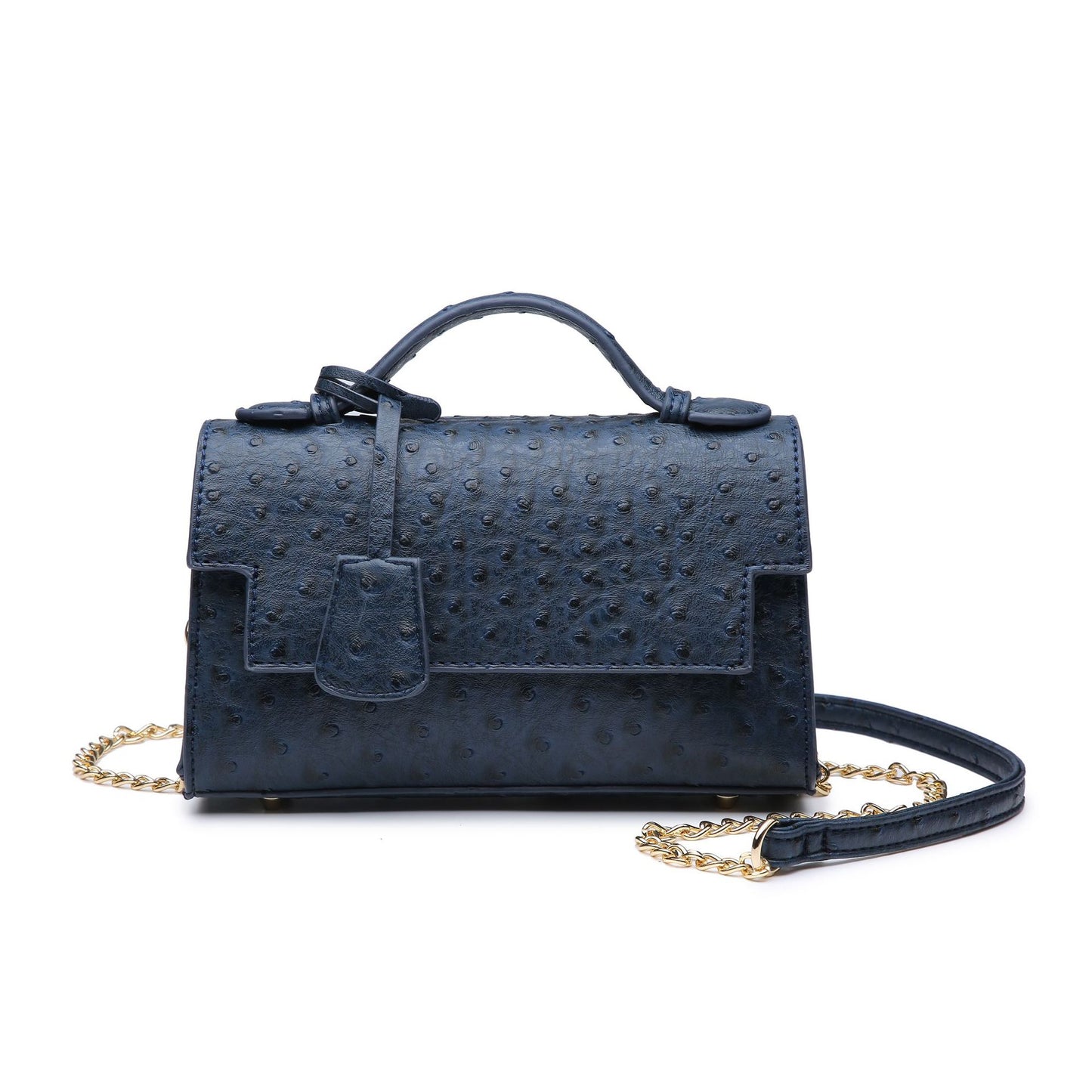 Fashion design ostrich-grained square bag for ladies