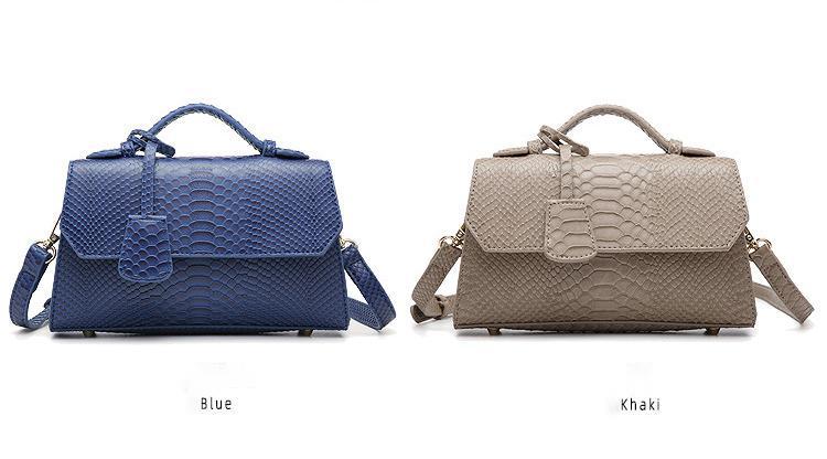 Fashion design snake-grained small square bag for ladies