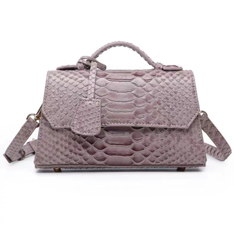 Fashion design snake-grained small square bag for ladies