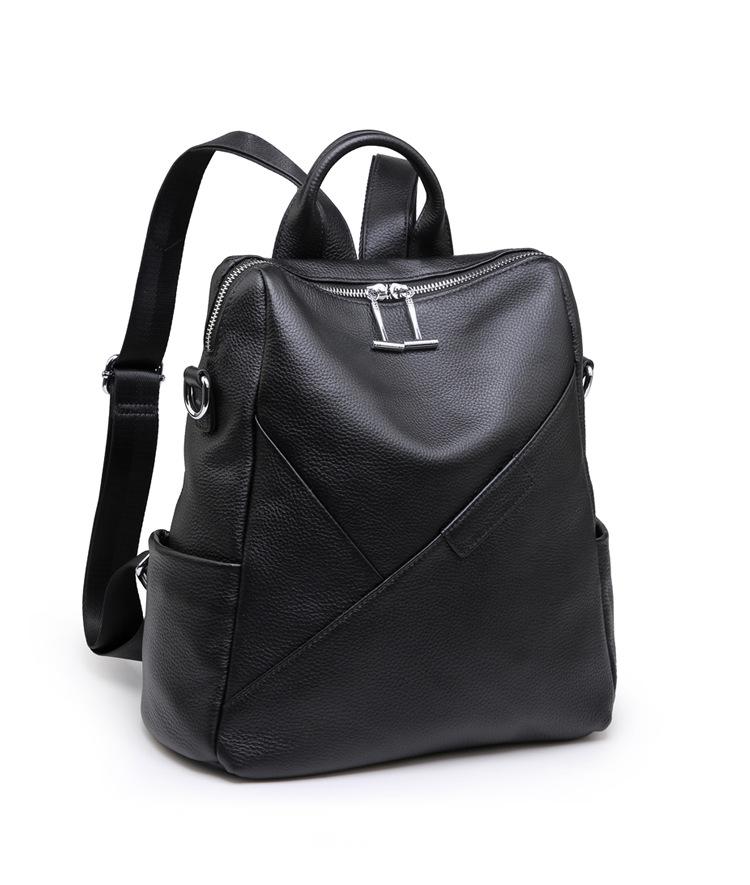 Female genuine leather backpack