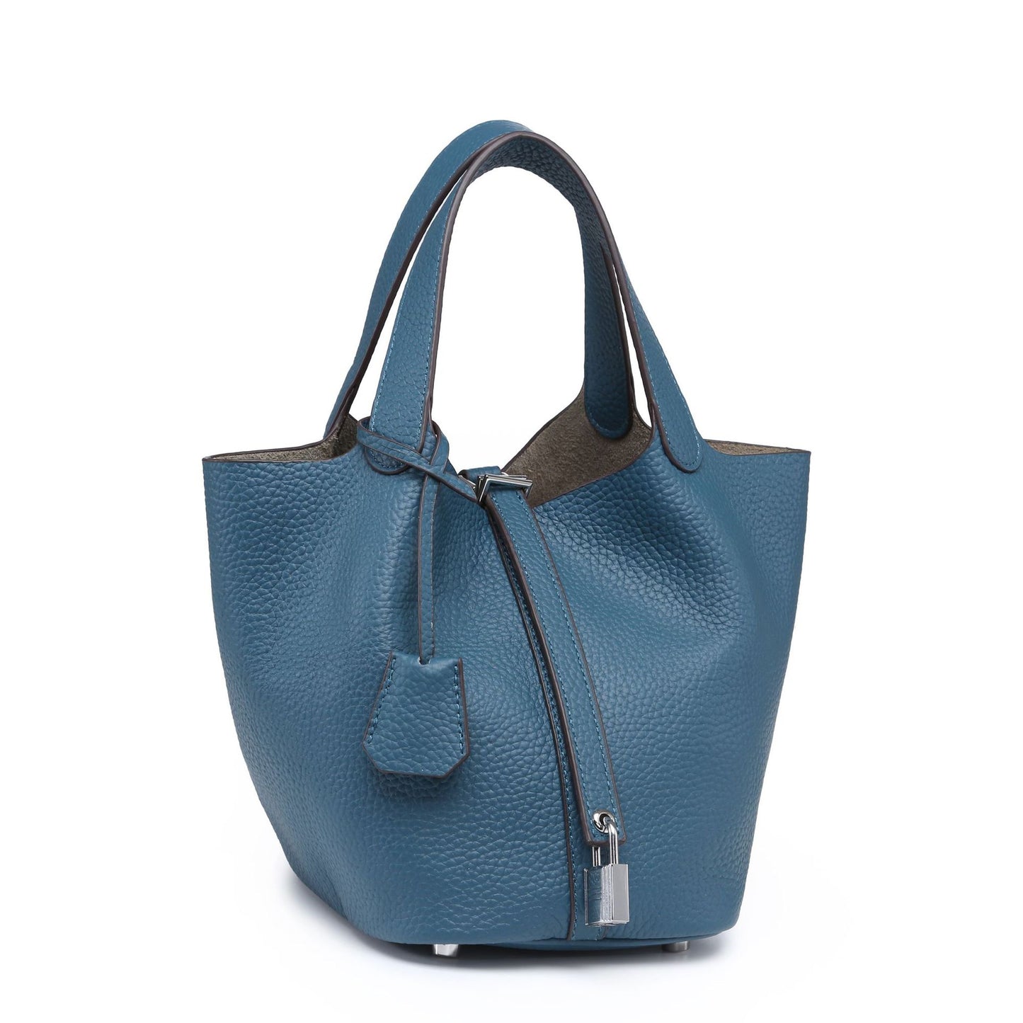 Female genuine leather bucket bag