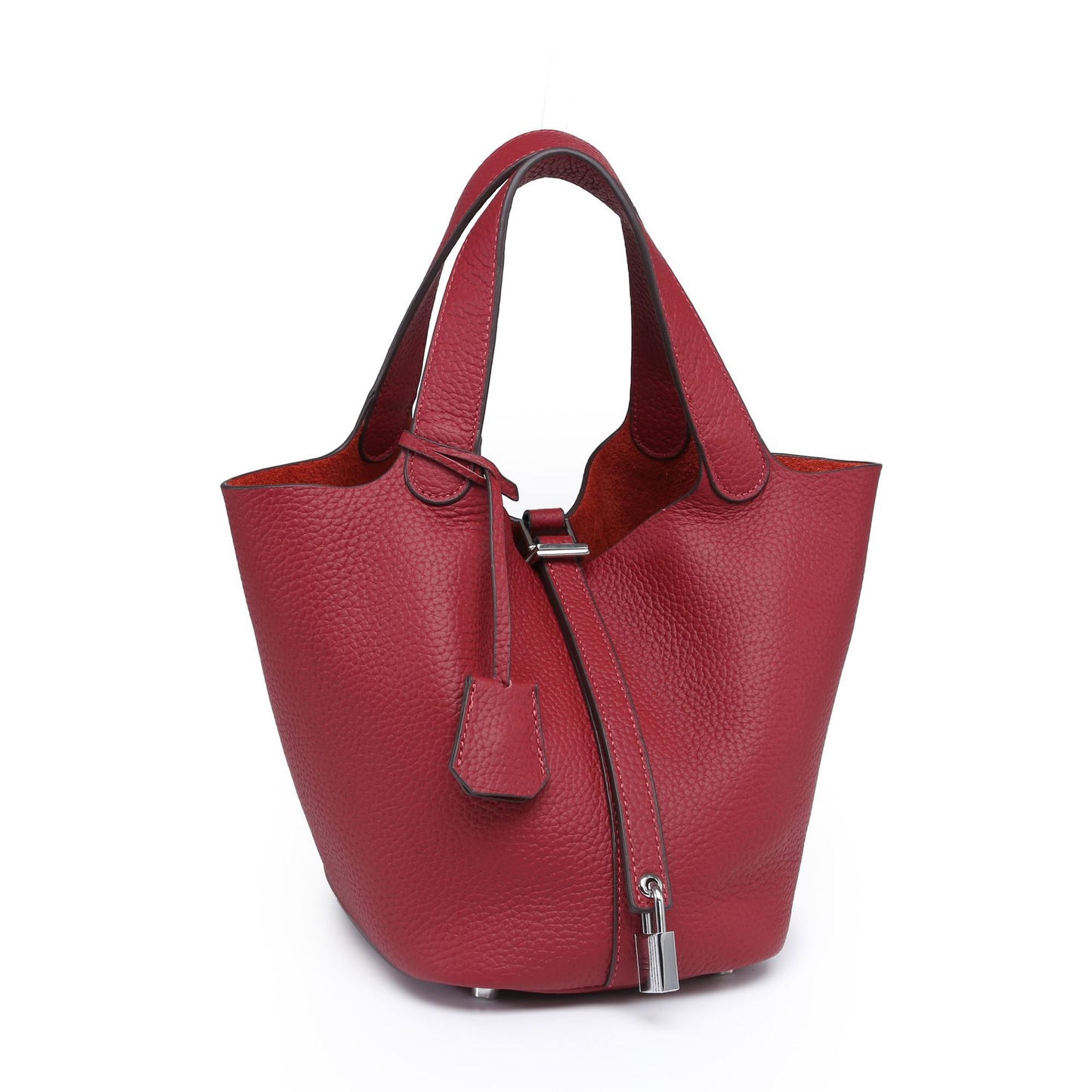 Female genuine leather bucket bag