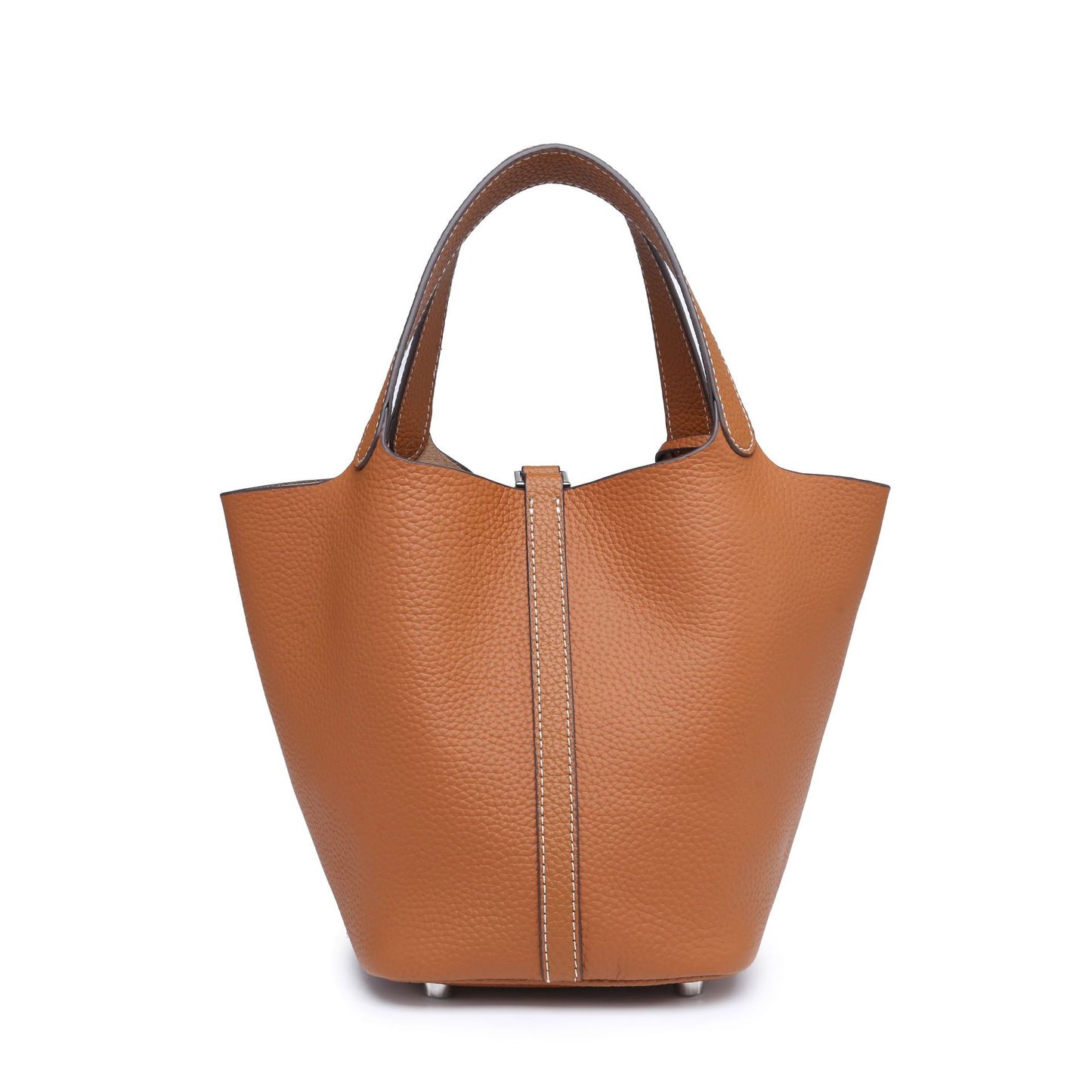 Female genuine leather bucket bag