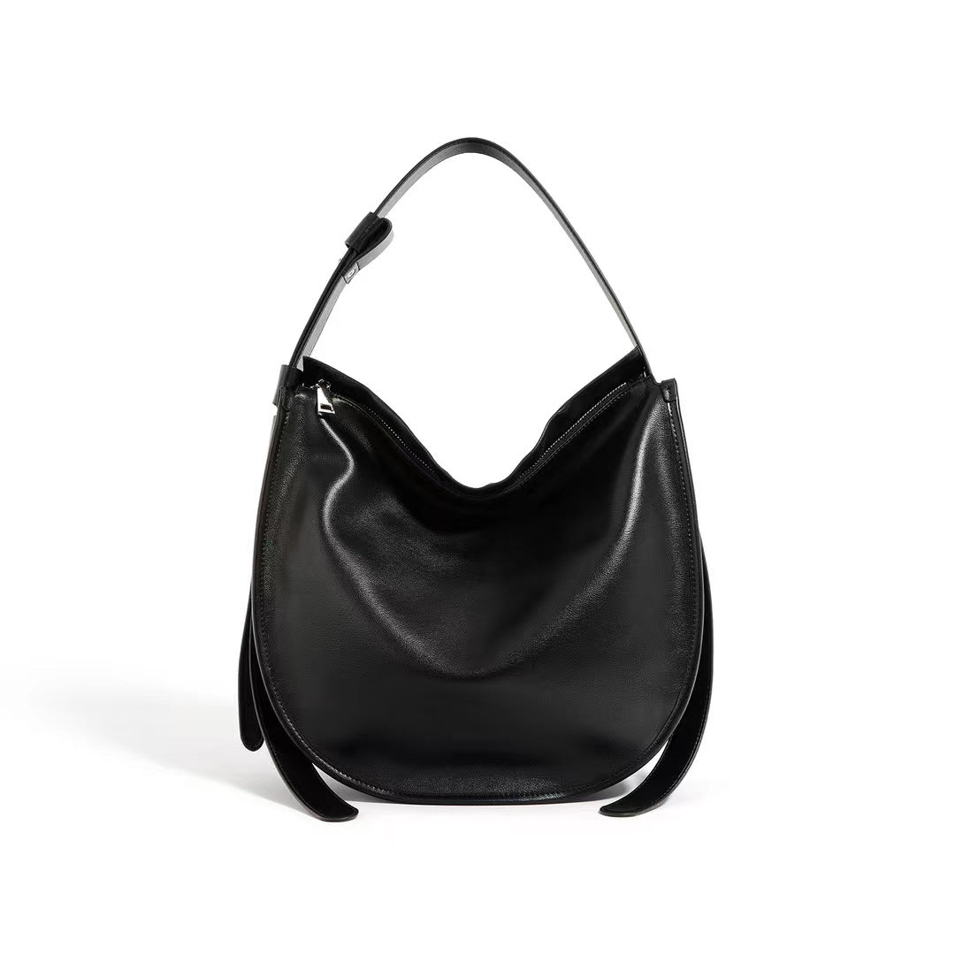 Female genuine leather commuter bag