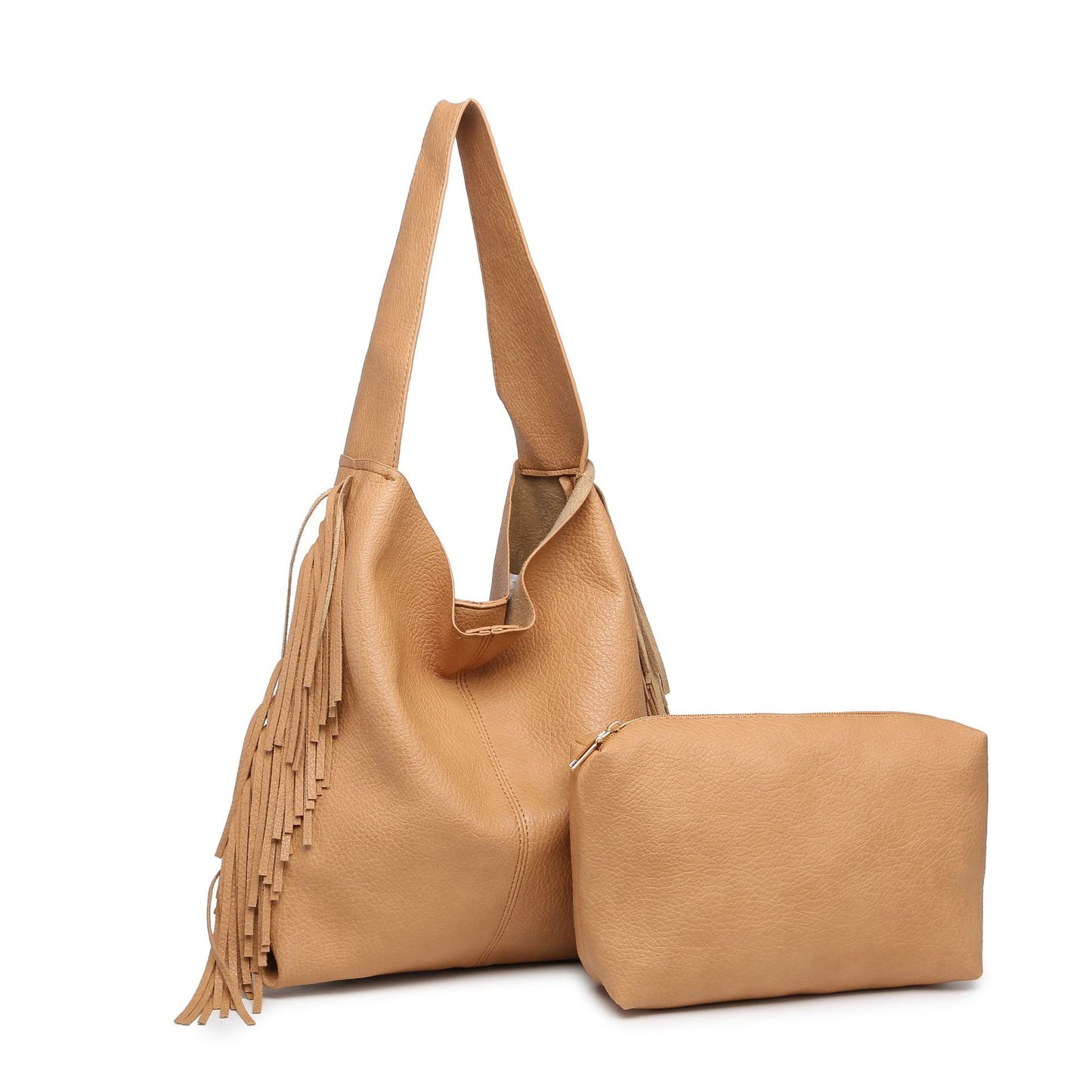 Female large capacity tassel tote bag