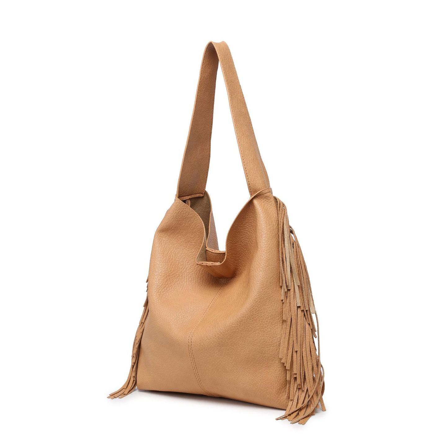 Female large capacity tassel tote bag