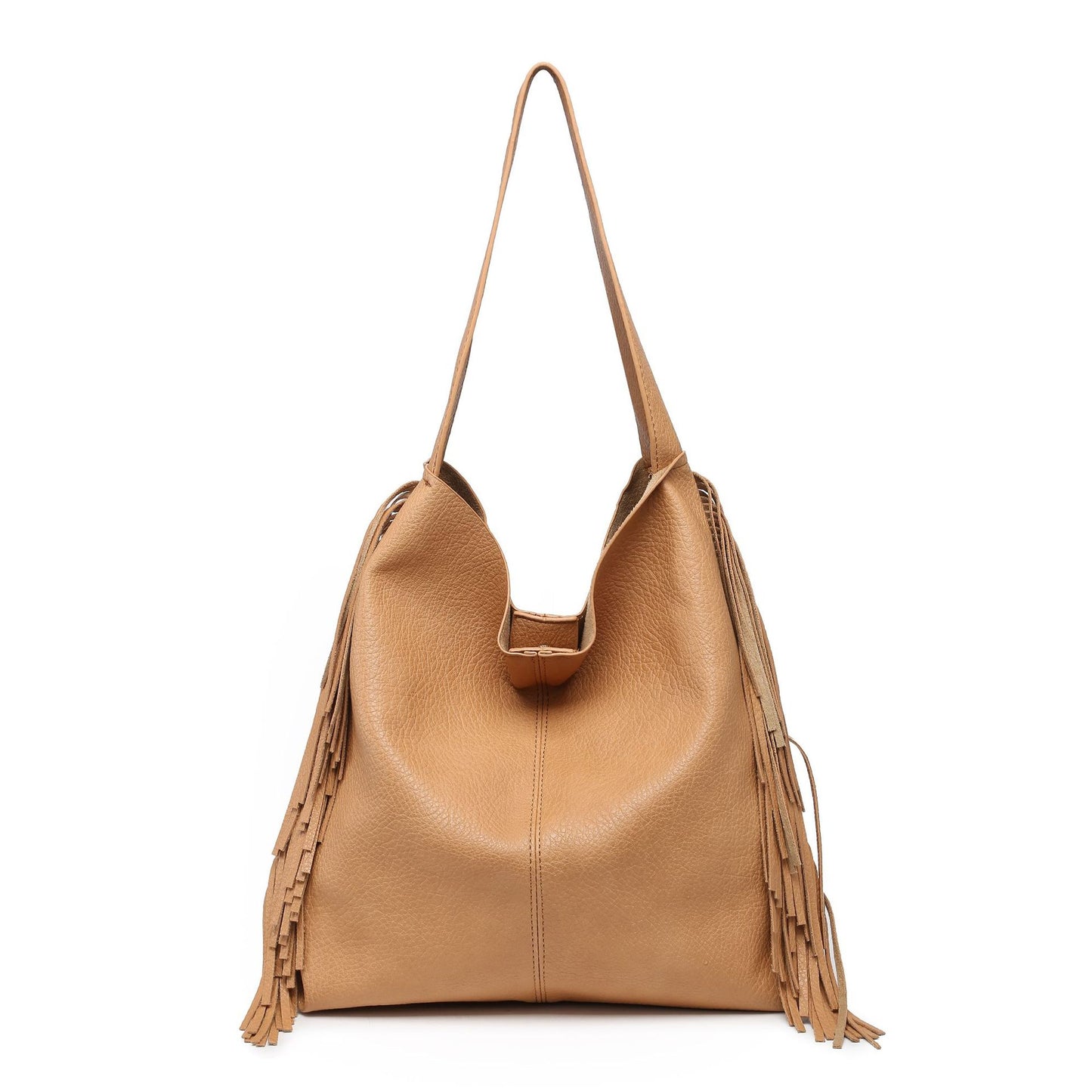 Female large capacity tassel tote bag