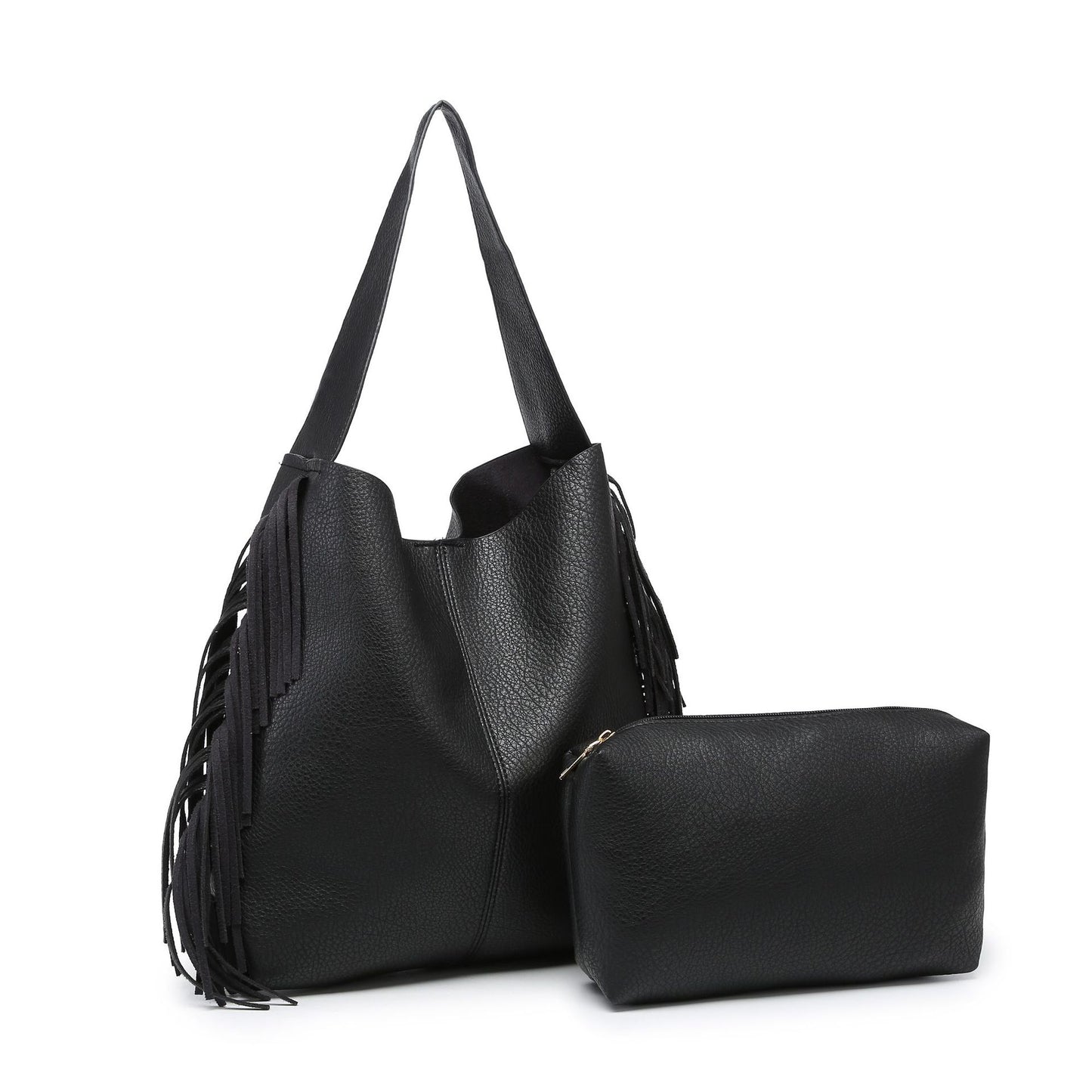 Female large capacity tassel tote bag