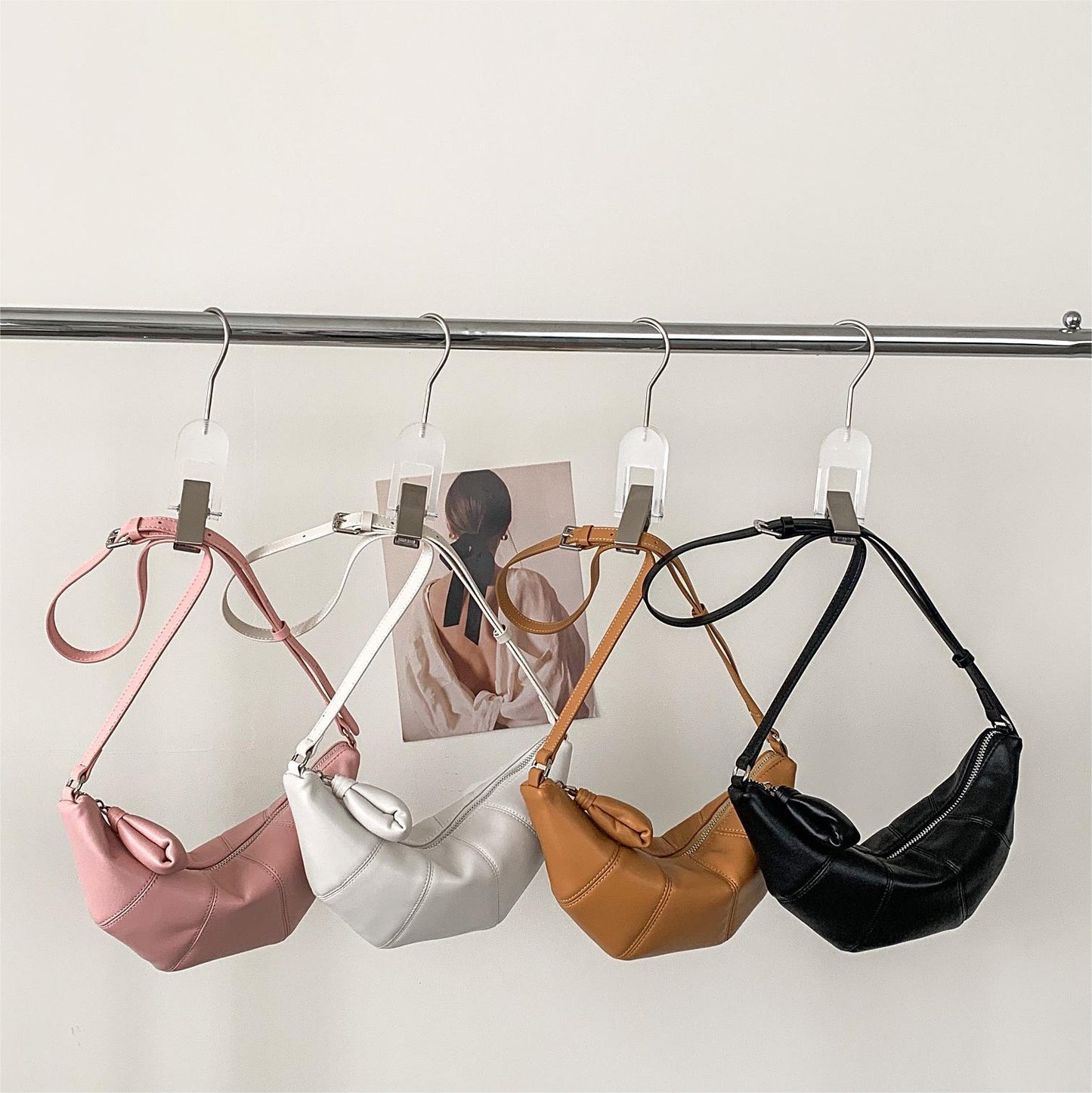 Female leather hobo bag