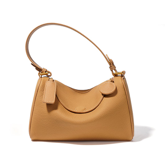 Female simple design cowhide Boston bag