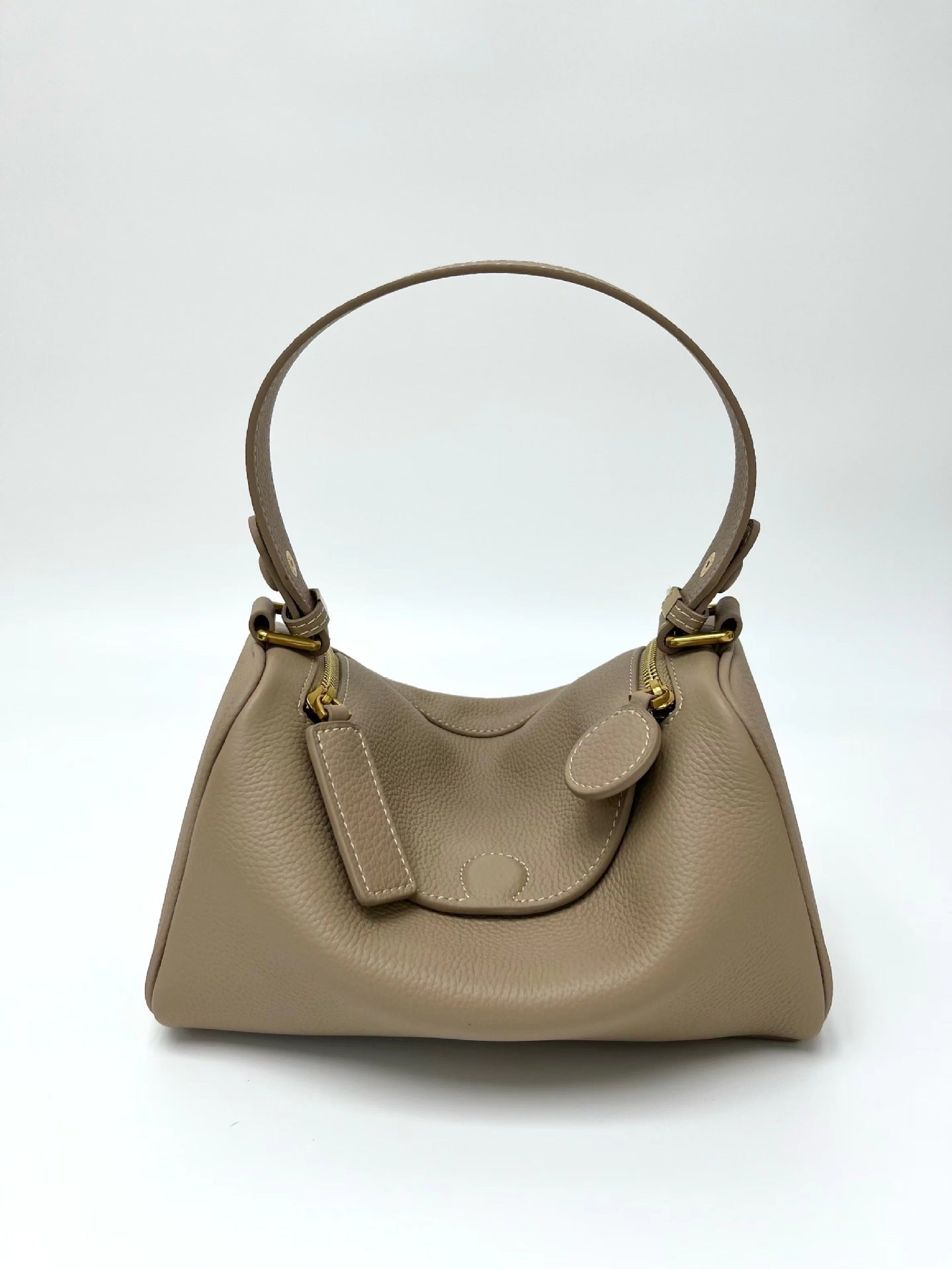 Female simple design cowhide Boston bag