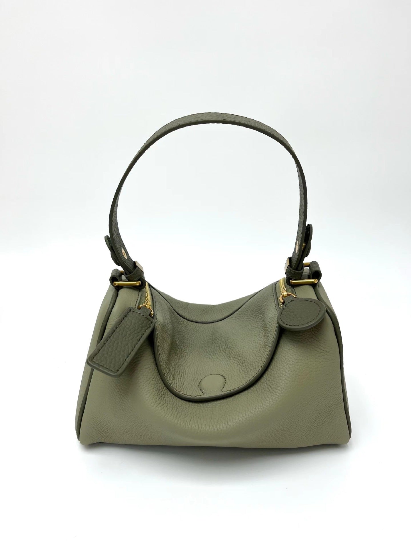 Female simple design cowhide Boston bag