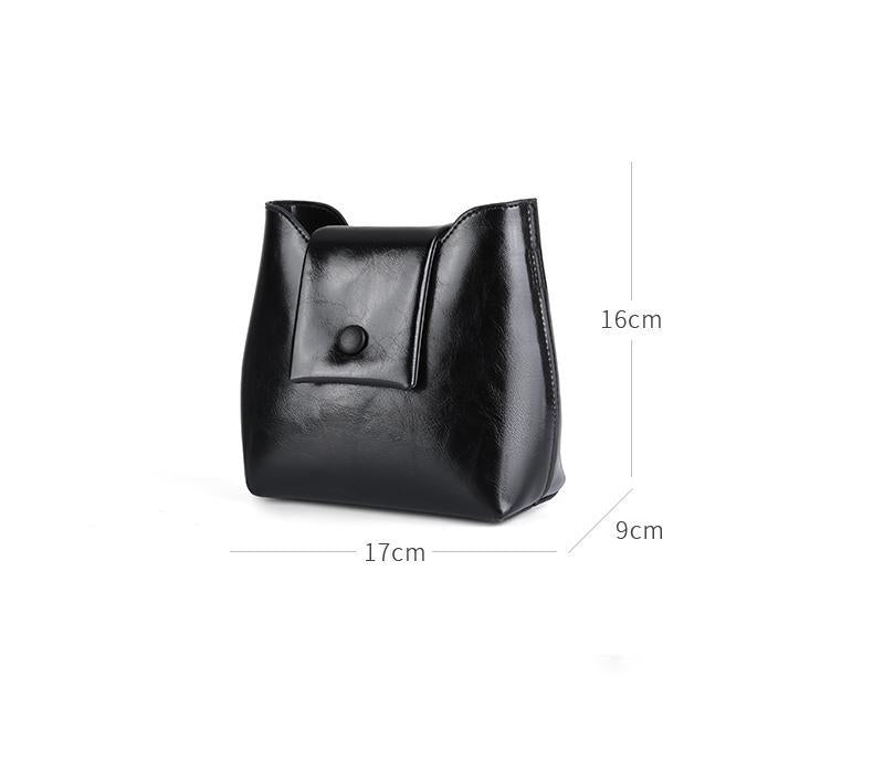 Female small crossbody leather bag