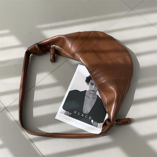 Genuine leather hobo bag