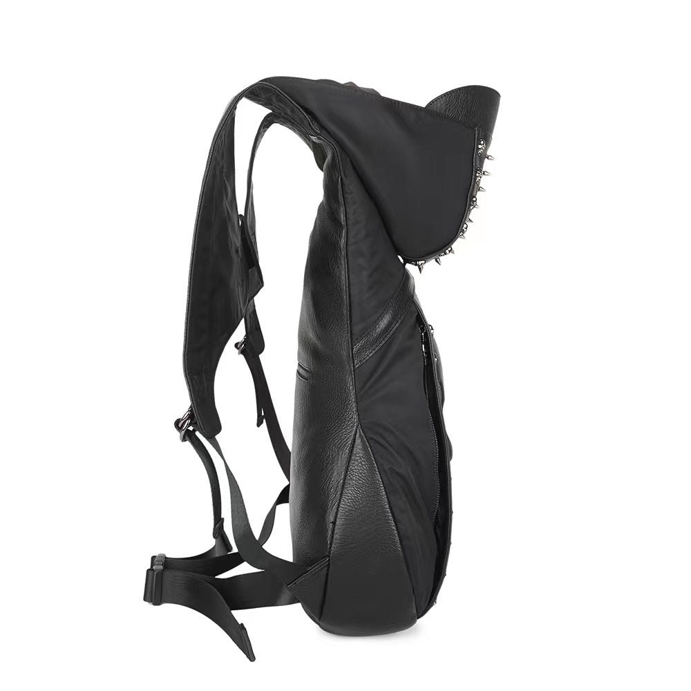 Male trendy backpack with hood