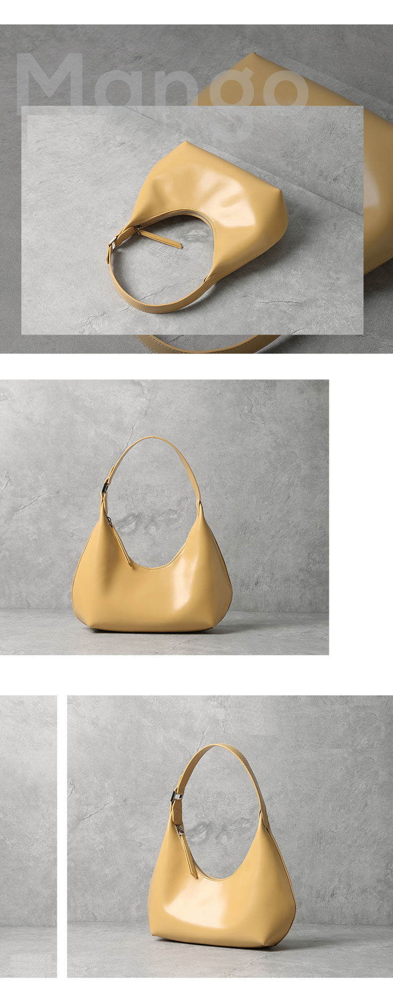 Moon shape shoulder bag