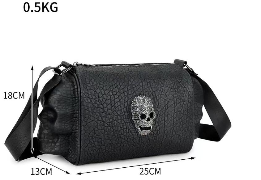 Punk style men's crossbody bag