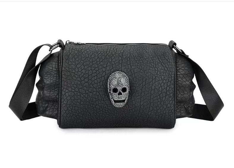 Punk style men's crossbody bag