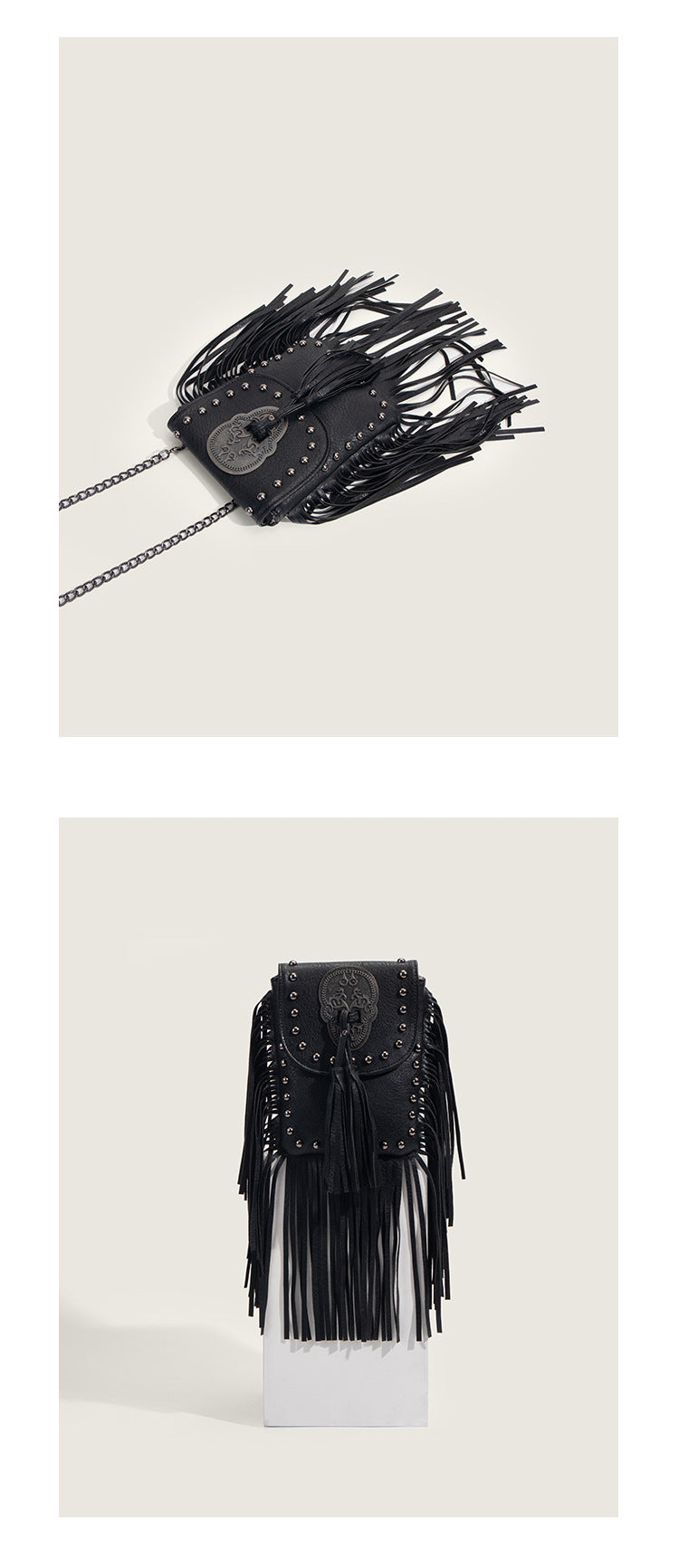 Tassel crossbody mobile phone bag