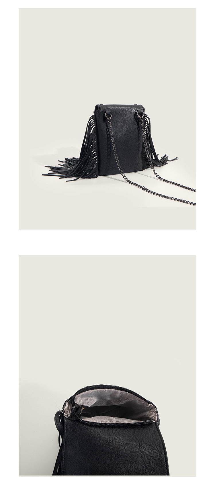 Tassel crossbody mobile phone bag