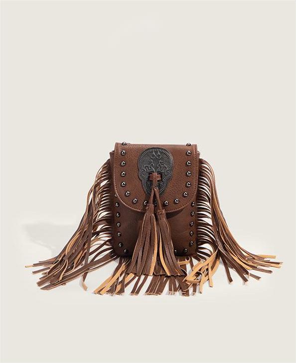 Tassel crossbody mobile phone bag