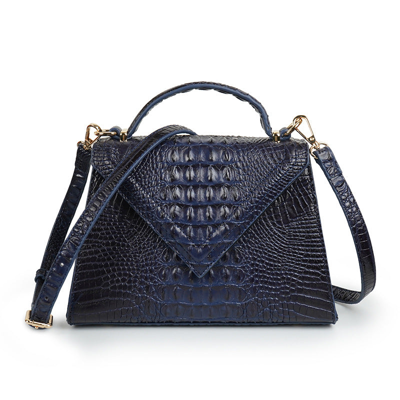 Vegan leather alligator grain handbag