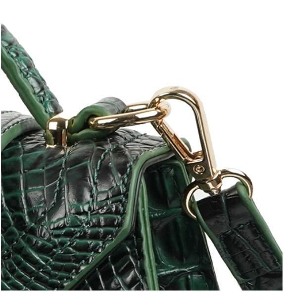 Vegan leather alligator grain handbag