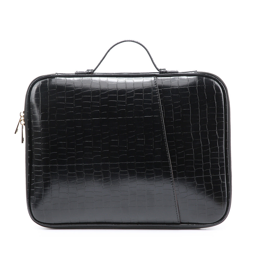 Vegan leather unisex briefcase laptop case