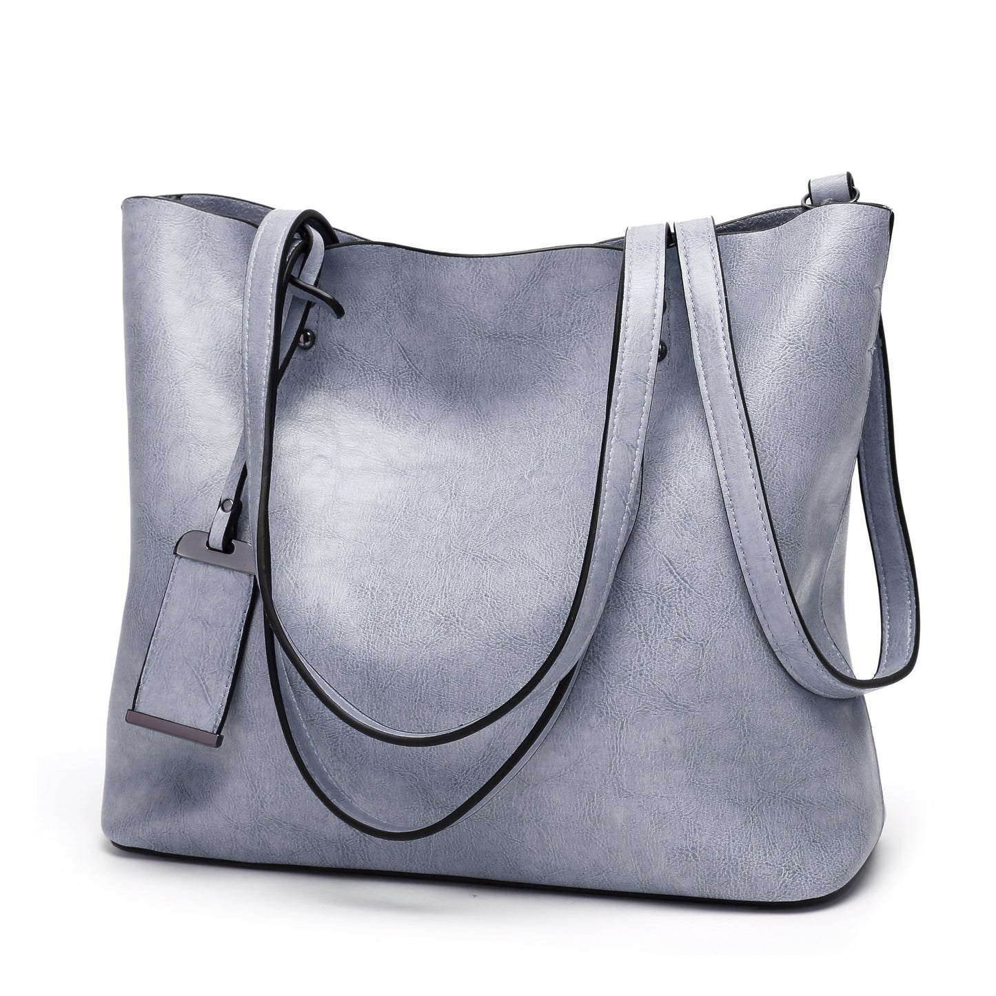 Vegan leather large tote bag