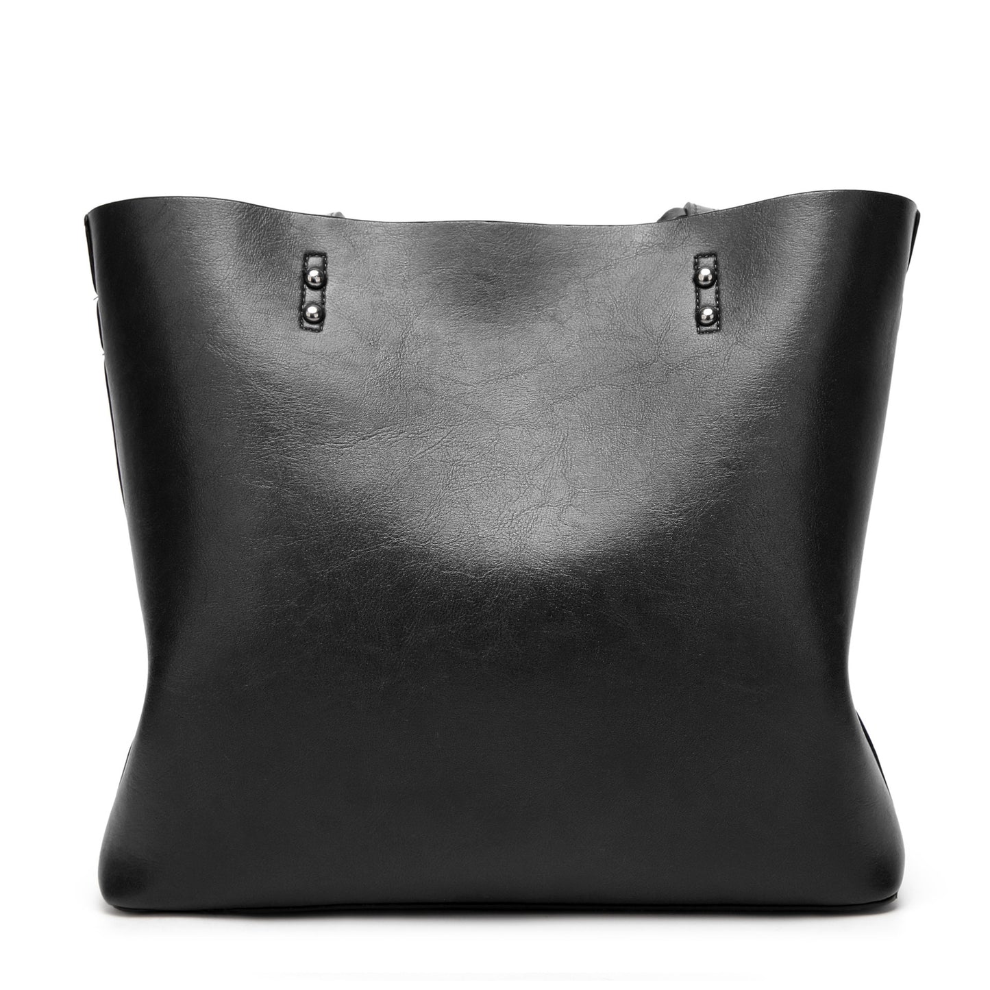 Vegan leather large tote bag