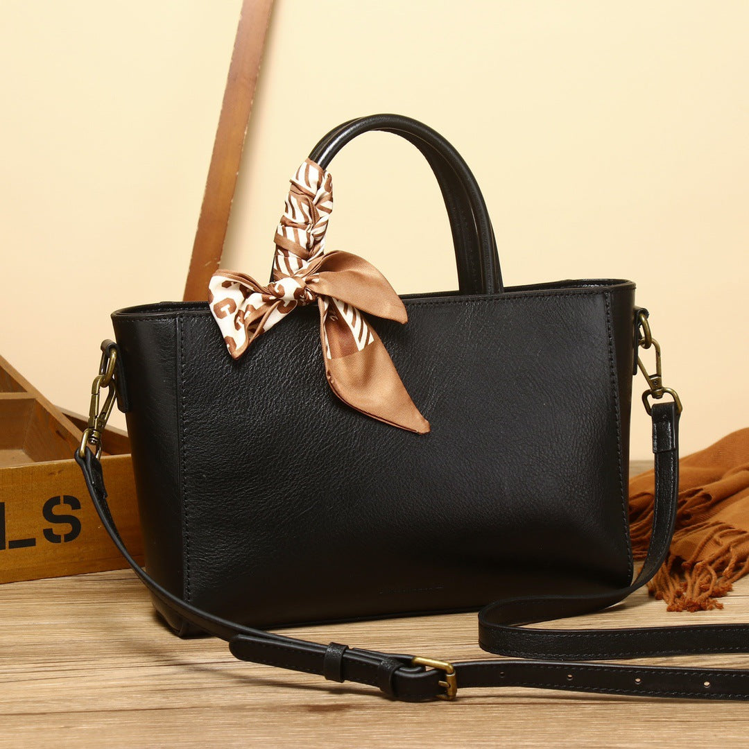 Women's genuine leather satchel