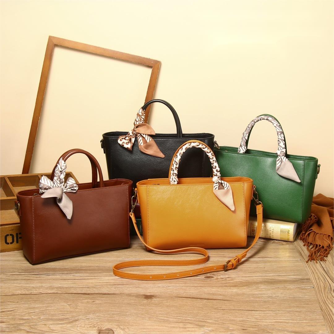 Women's genuine leather satchel