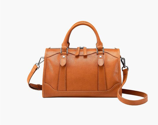 Genuine leather Boston bag