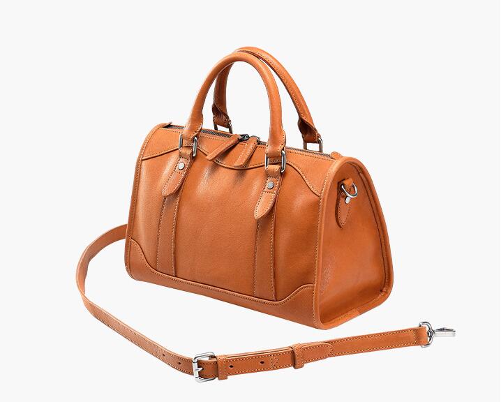 Genuine leather Boston bag