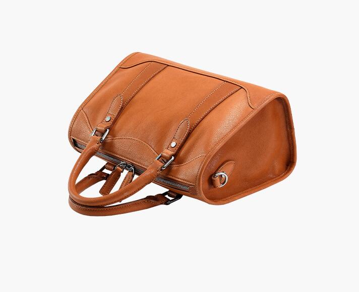 Genuine leather Boston bag