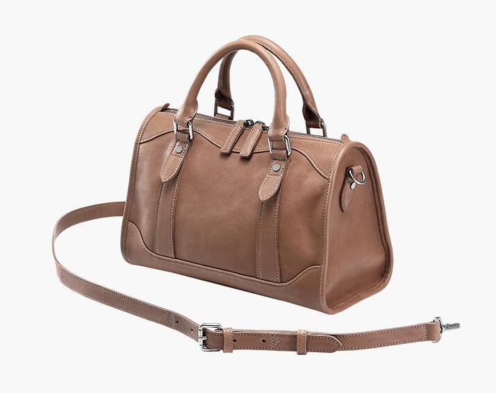 Genuine leather Boston bag