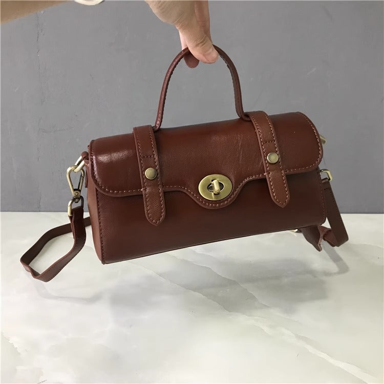 Genuine leather messenger bag factory wholesale